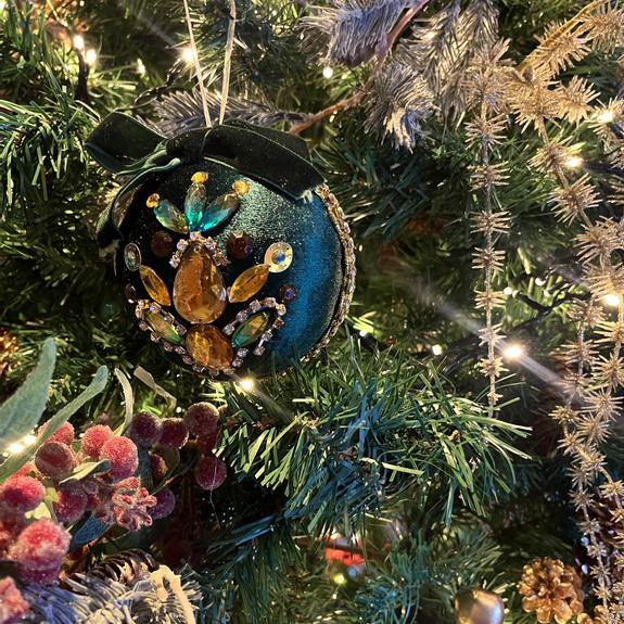 christmas tree bauble close up